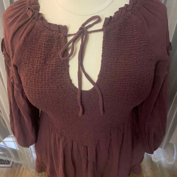 Free People, Kiss And Tell Mini Dress. Colour: Plum/Prune. Size: XL NWOT - Picture 3 of 5